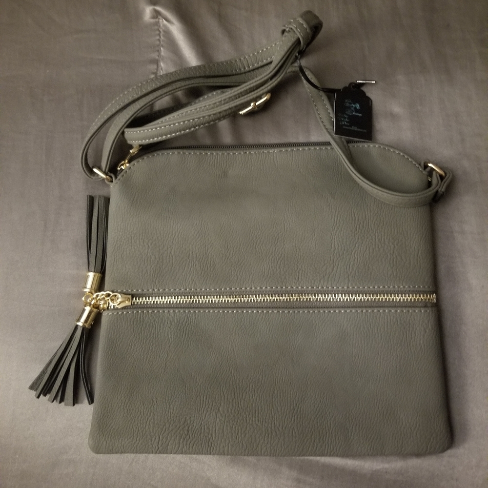 Smokey Grey Flat Purse